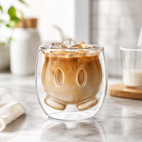 Vaso Transparente Doble Pared Cristal Vidrio | Pantalon Mickey 250 ml