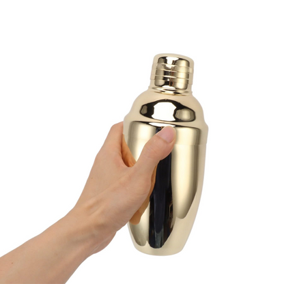 Mezclador de Cocteles Shaker Acero Inoxidable 550ml Dorado