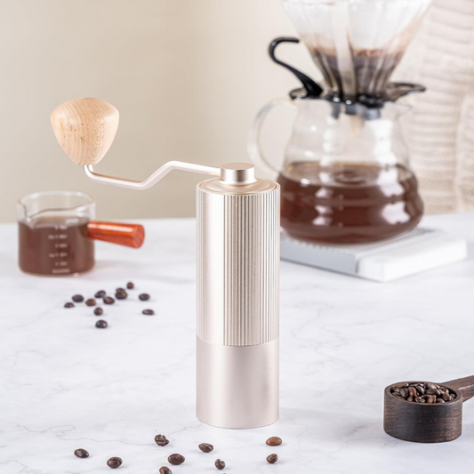 Molino para Café Pro de Precisión Dorado con Muelas en Acero