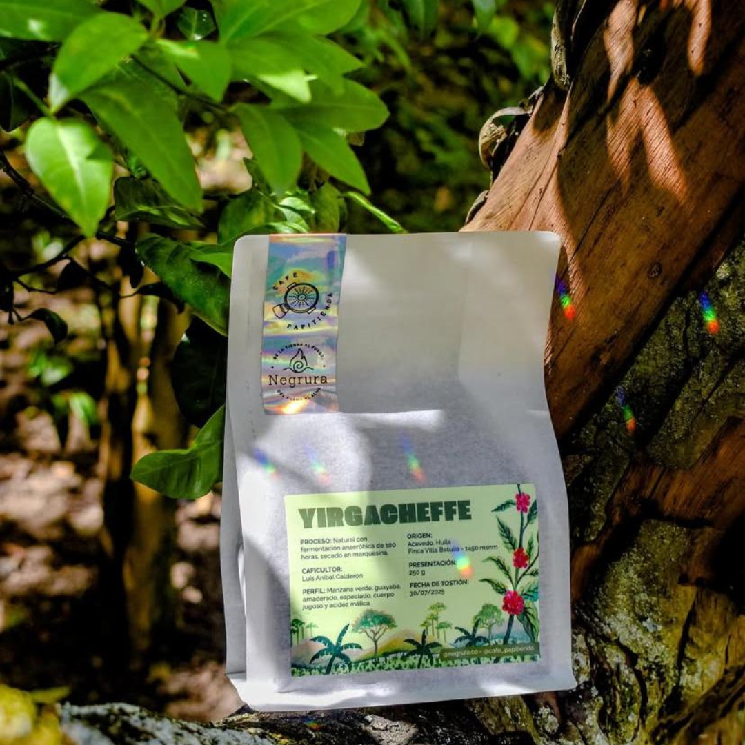 Café Exótico PAPITIENDA Variedad YIRGACHEFFE Natural con Fermentación Anaeróbica de 100 hr 240 g | Acevedo, Huila
