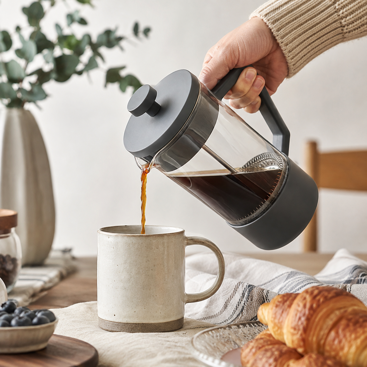 Cafetera Metodo Prensa Francesa Gris 1 Litro