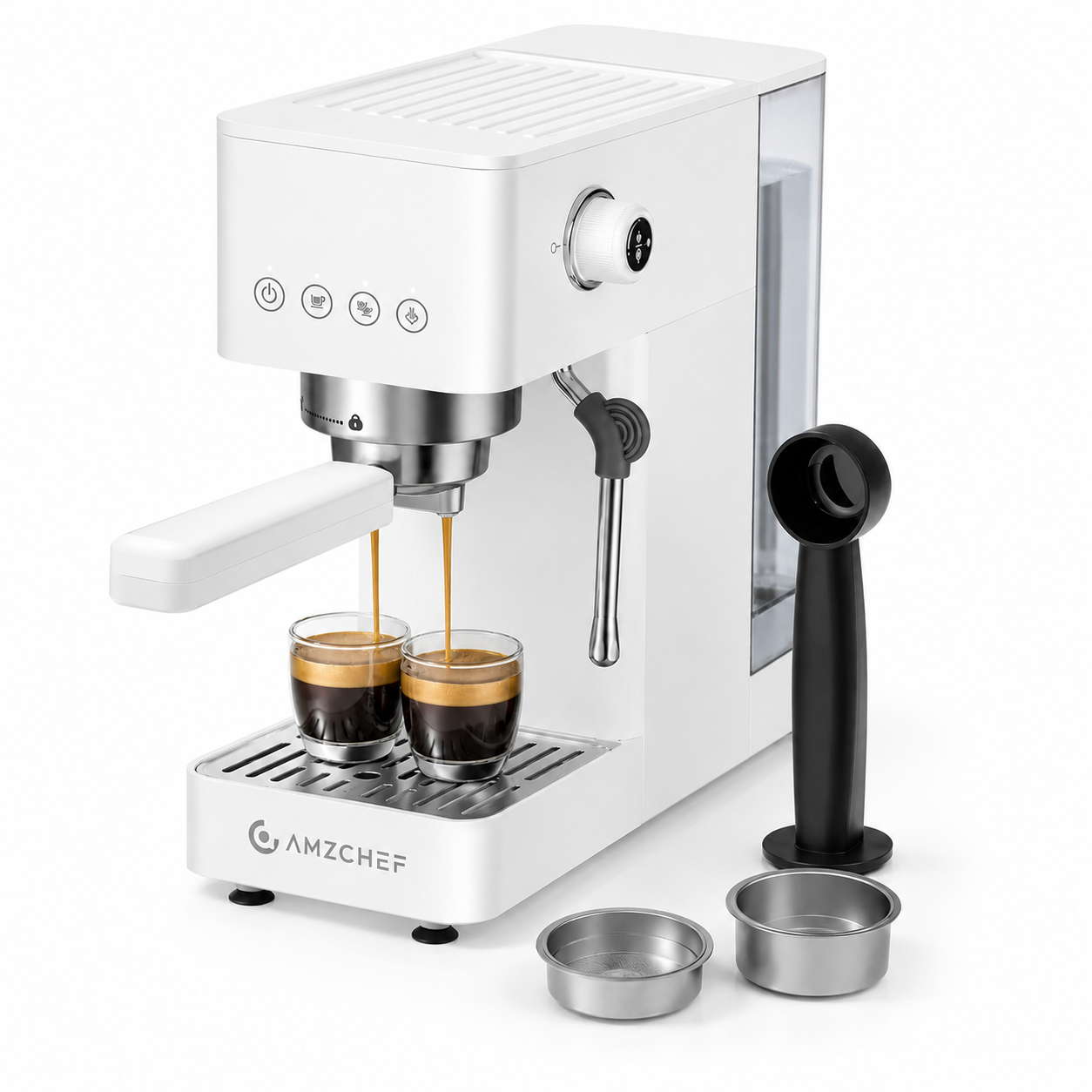 Cafetera Maquina Espresso AMZCHEF 20 Bares con Vaporizador de Leche