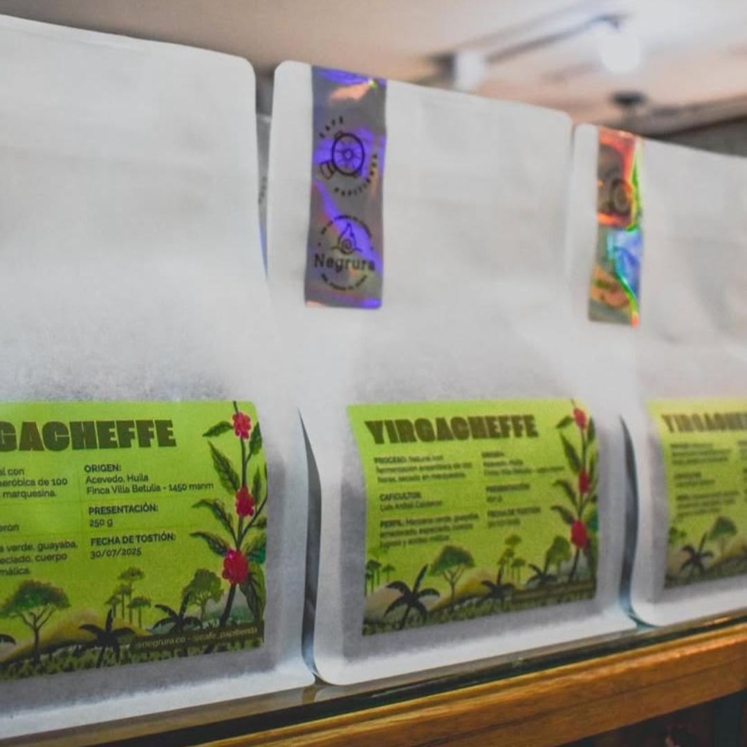 Café Exótico PAPITIENDA Variedad YIRGACHEFFE Natural con Fermentación Anaeróbica de 100 hr 240 g | Acevedo, Huila