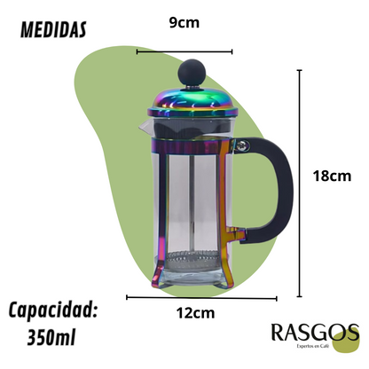 Prensa Francesa Acero Inoxidable Tornazul Disponible en 350ml / 600ml