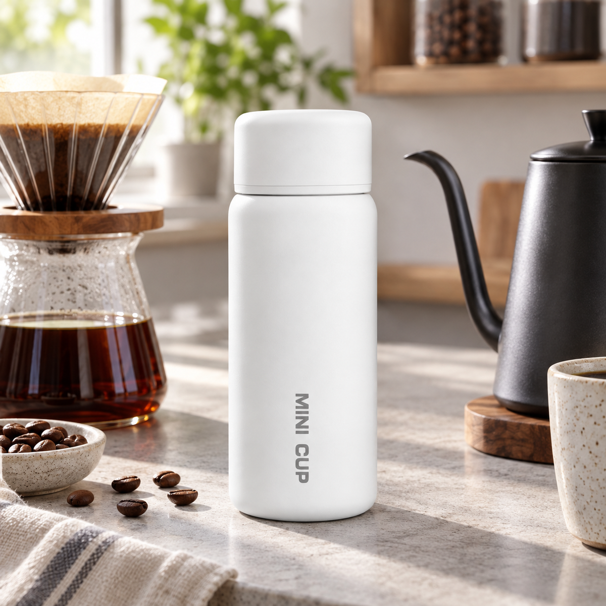 Termo Acero Inoxidable Termico Blanco 380 ml MINI CUP