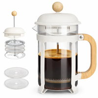 Cafetera Prensa Francesa Vidrio 800ml Filtro Acero Inoxidable