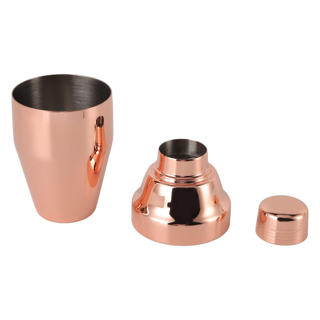 Mezclardor Oro Rosa Shaker Coctelera con Colador y Tapa 550ml