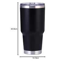 Termo Vaso Doble Pared Termico Negro 900ml