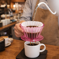 Dripper Café Goteo Tipo TIMEMORE B75 Transparente Rosa