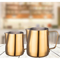 Jarra Cremadora Dorada para Arte Latte 350ml / 600ml
