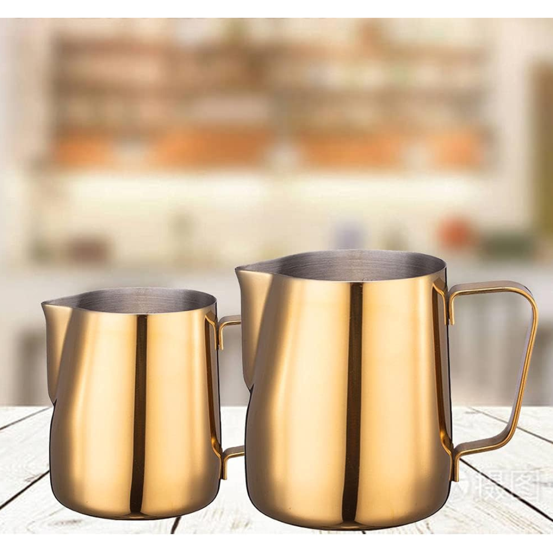 Jarra Cremadora Dorada para Arte Latte 350ml / 600ml