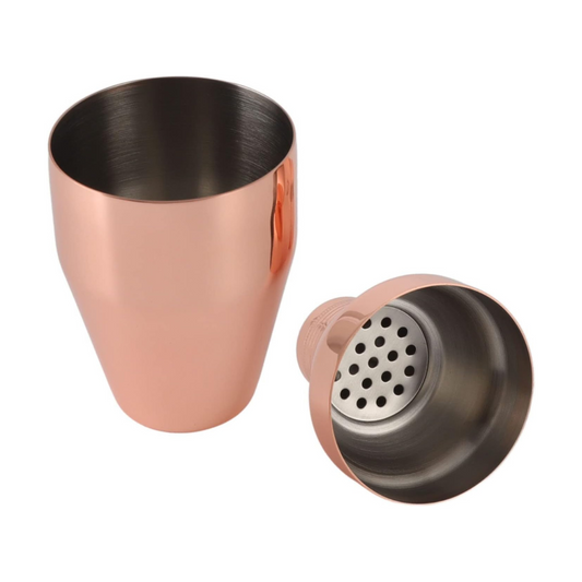 Mezclardor Oro Rosa Shaker Coctelera con Colador y Tapa 550ml