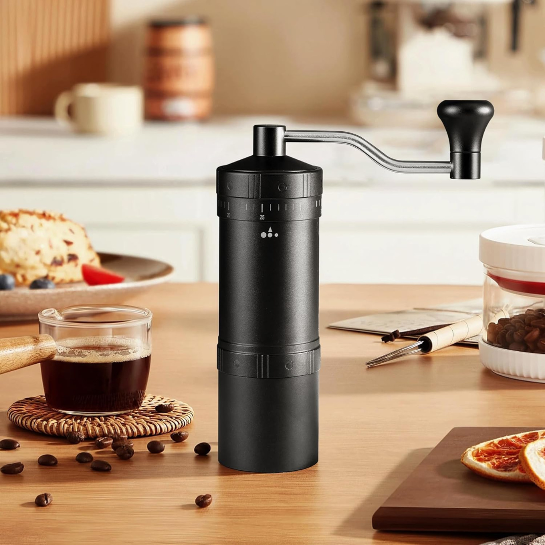 Molino de Café Pro Ajustable Muelas en Acero Negro 50gr