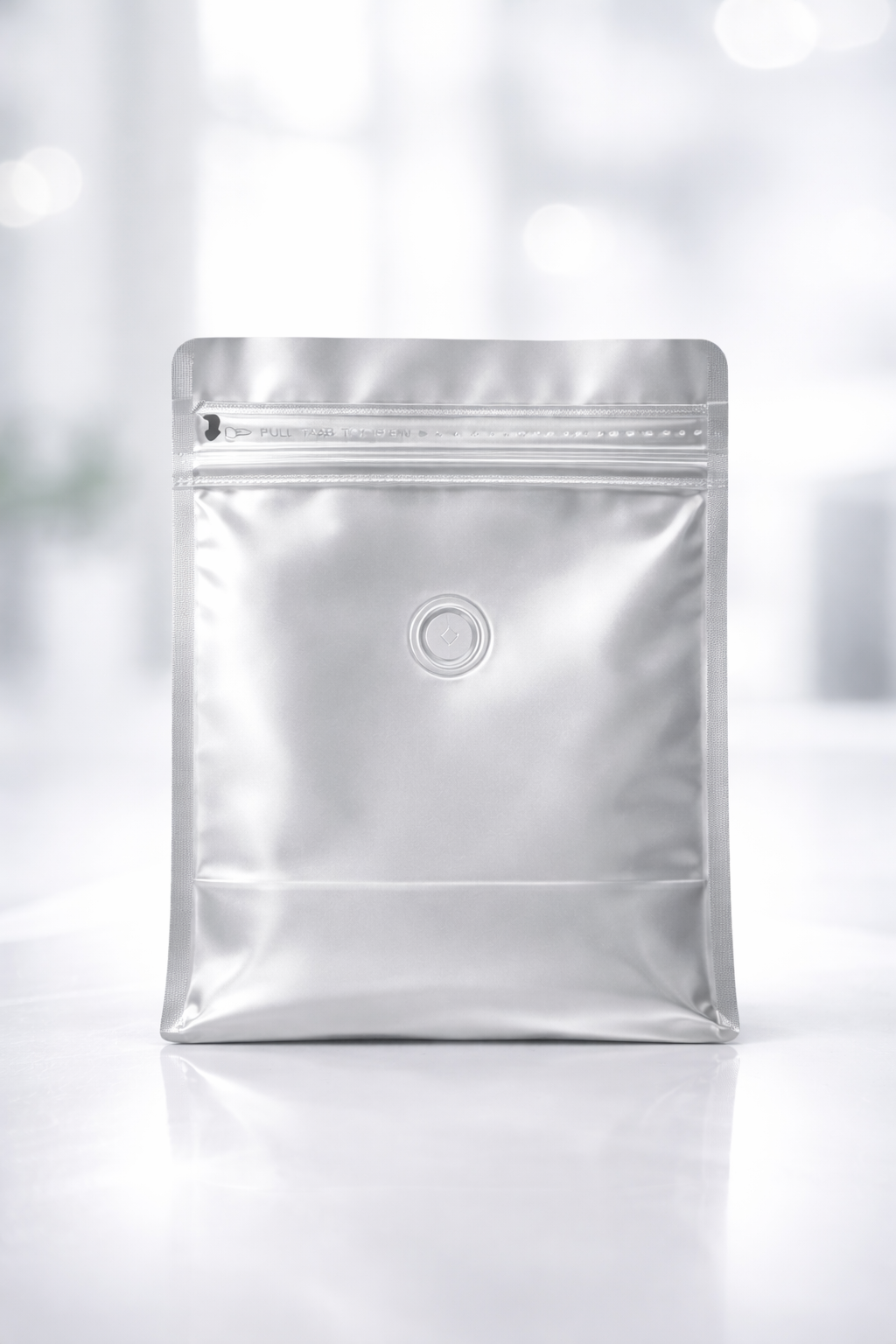 Bolsa Plata 250g para Cafe con Valvula y Cierre Tri Laminada