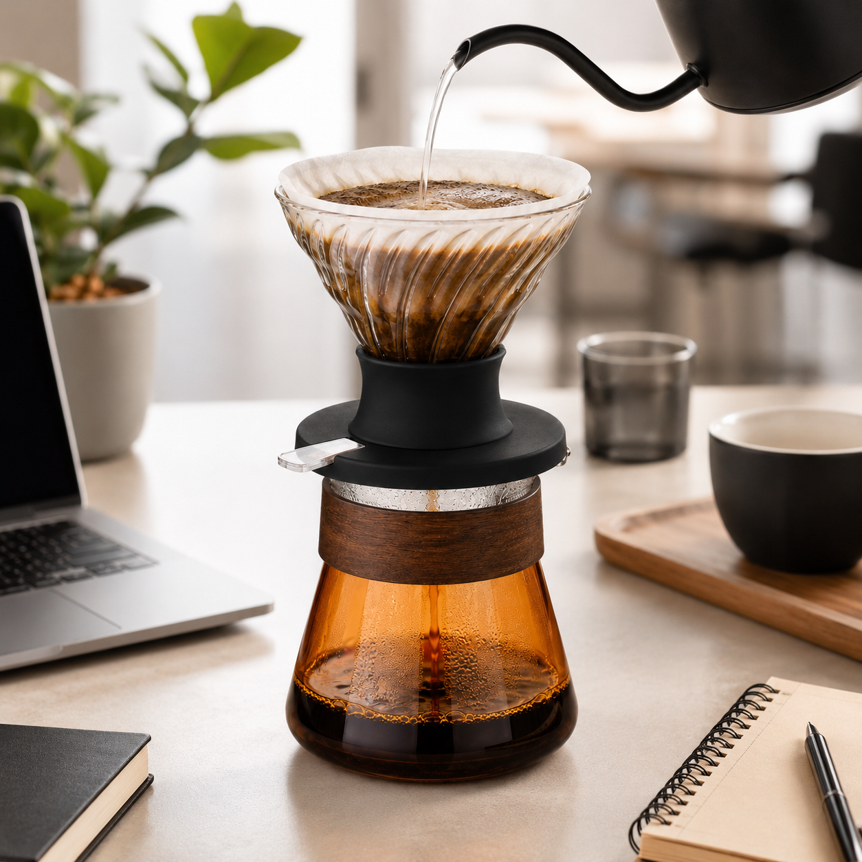 Kit V60 Cafe Metodo Tipo Hario Switch 02 Naranja Server 600 ml
