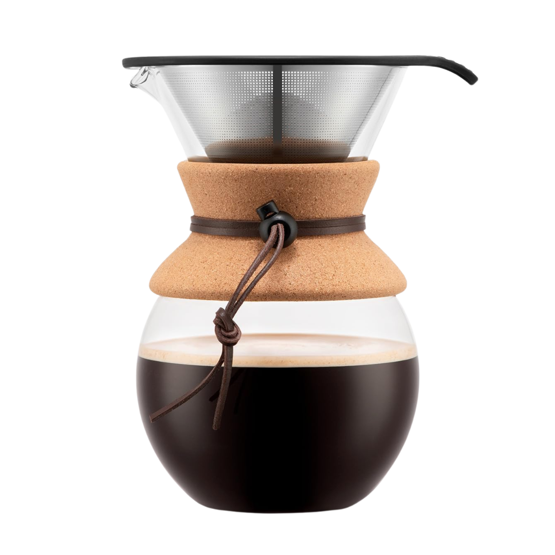 Cafetera de Goteo Bodum Original 1Lt con Filtro de Acero y Agarre de Corcho