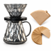 Kit Cafe V60 Diamante Server de Vidrio y Filtros