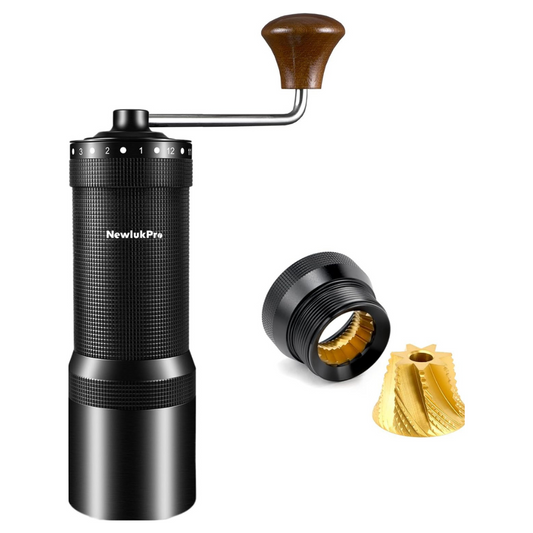 Molinillo Pro para Café NewlukPro 72 Clics Negro | Ajuste Exterior de Precisión