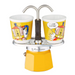 Bialetti Mini Express Lichtenstein Amarilla con 2 Tazas 250ml