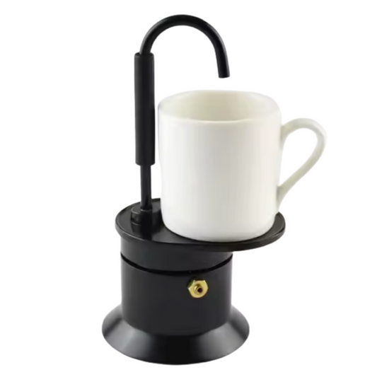 Cafetera Italiana Negra 1 Taza en Aluminio Espresso Machine