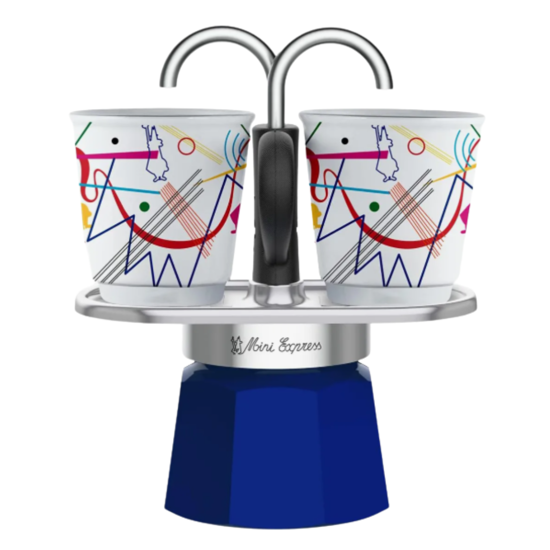 Cafetera Bialetti Mini Espress Kandinsky Azul 2 Tazas