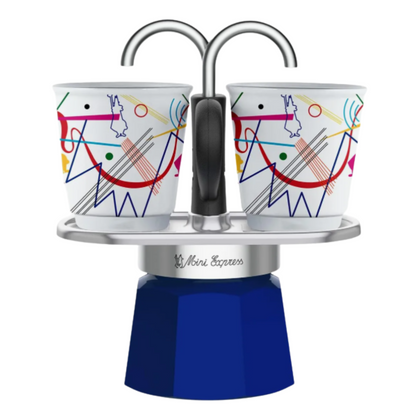 Cafetera Bialetti Mini Espress Kandinsky Azul 2 Tazas