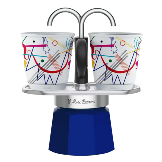 Cafetera Bialetti Mini Espress Kandinsky Azul 2 Tazas