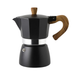 Cafetera Moka Italiana 150ml Aluminio Color Negra 3 Tazas