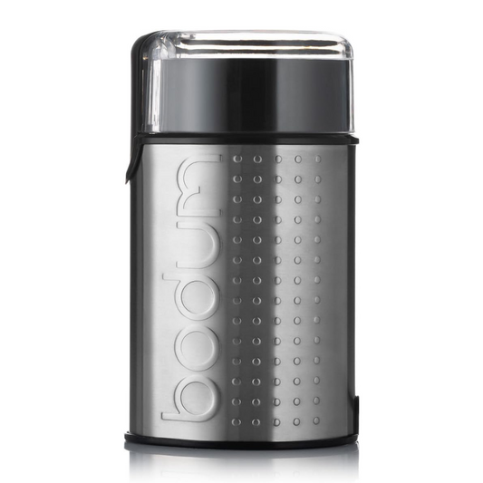 Bodum Molino Eléctrico Bistro Original de Cuchillas Plata Brillante