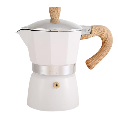 Cafetera Italiana Moka 150 ml  Aluminio Color Blanco 3 Tazas