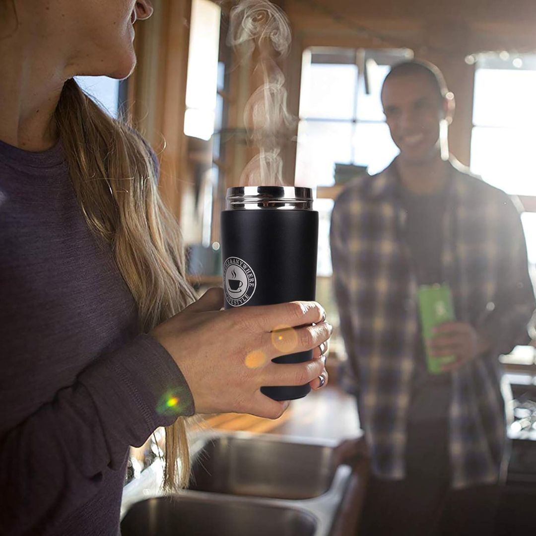 Combo Termo Vaso + Café Especial Insignia 250g + Cuchara Medidora 8g