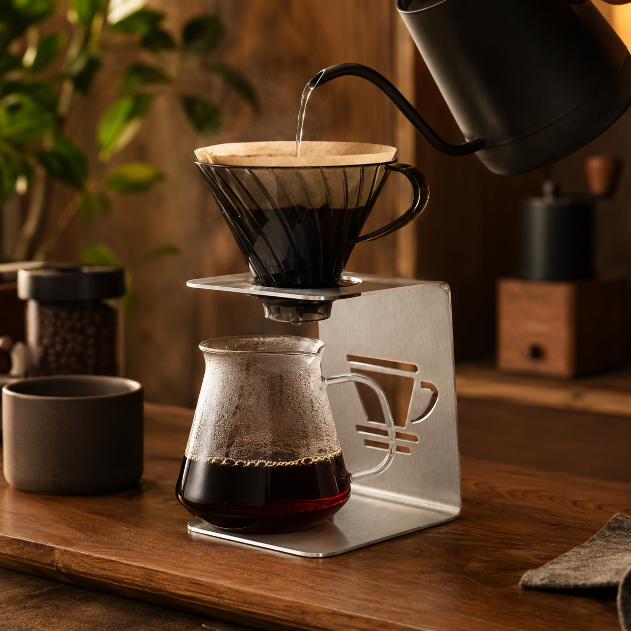 Soporte Metelico en Acero Inoxidable para V60 y Drippers
