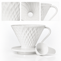Kit V60 Ceramica Blanco 02 con Cuchara Medidora