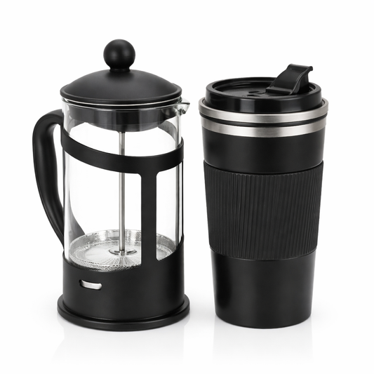 Kit Cafe Vaso Termo Prensa Francesa Viajera