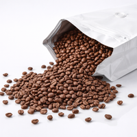 Bolsa Empacar Cafe 250g Blanco Mate con Valvula Desgasificacion y Ziploc