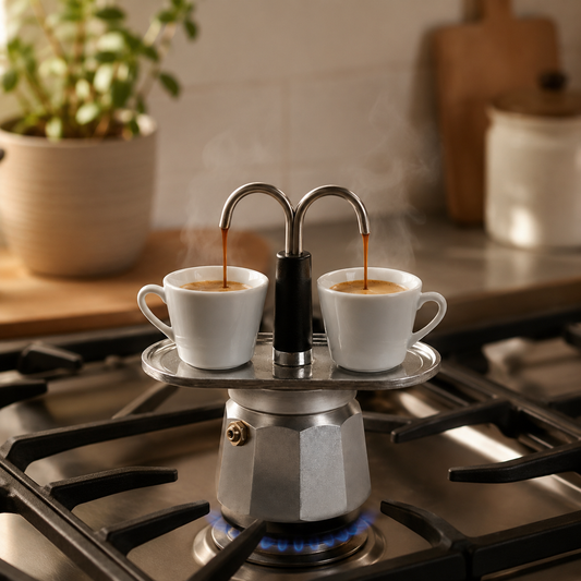 Cafetera Italiana Moka Mini Express 2 Tazas en Aluminio