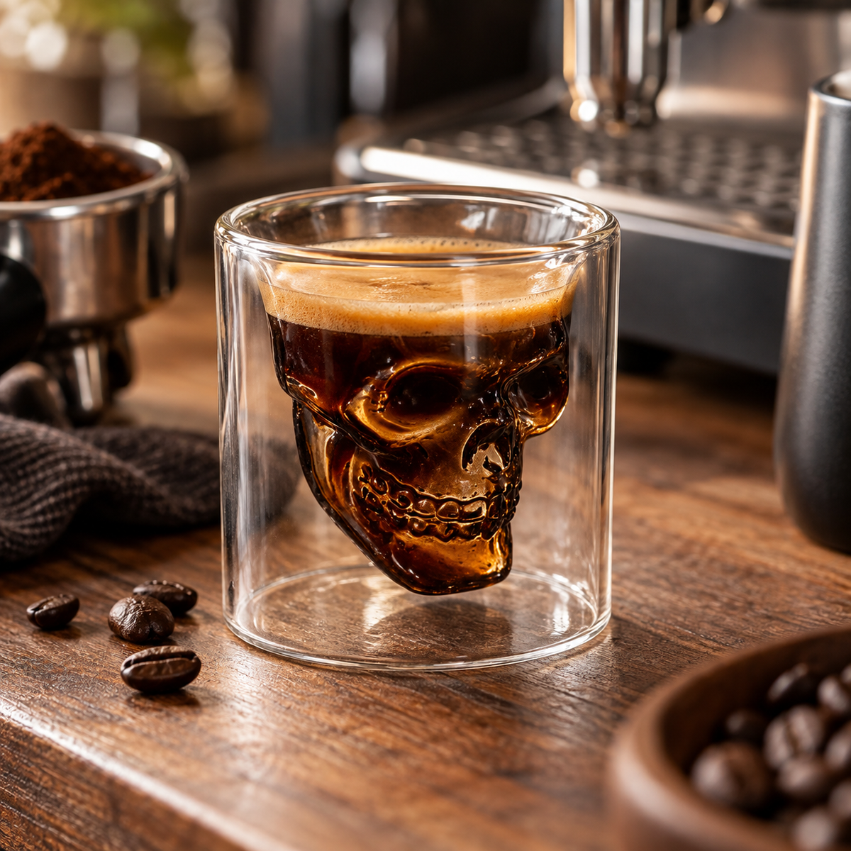 Vaso Calavera 3D de Borosilicato 75 ml