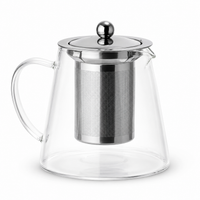 Tetera Infusora de Vidrio Borosilicato 800 ml con Filtro en Acero Inoxidable