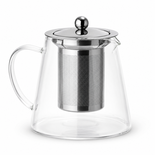 Tetera Infusora de Vidrio Borosilicato 800 ml con Filtro en Acero Inoxidable
