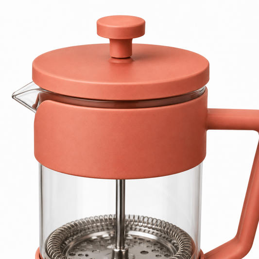 Cafetera Metodo Prensa Francesa Rosa Terracota 600ml y 1 Litro