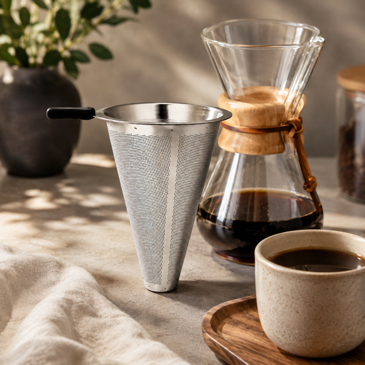 Filtro Acero Inoxidable para Chemex 3 Tazas Reutilizable