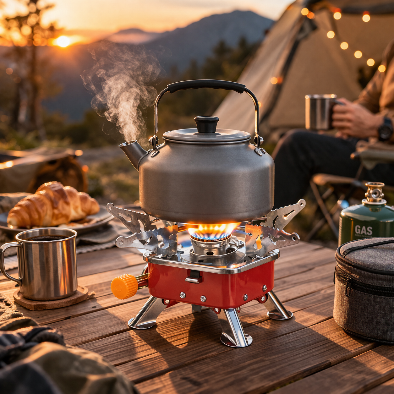 Mini Estufa Plegable Portatil a Gas para Camping