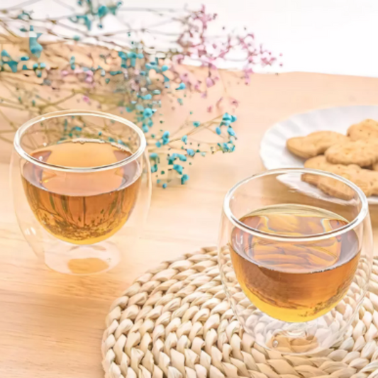 Vaso Doble Fondo Cristal Borosilicato 80ml