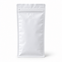Bolsa Blanca para Cafe 500g con Valvula y Zipper
