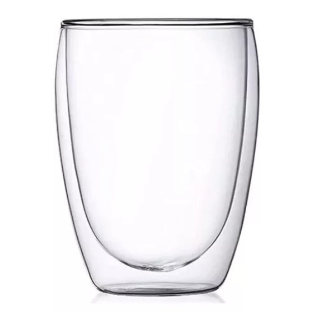 Vaso Largo Cristal Borosilicato 350 ml Doble Pared