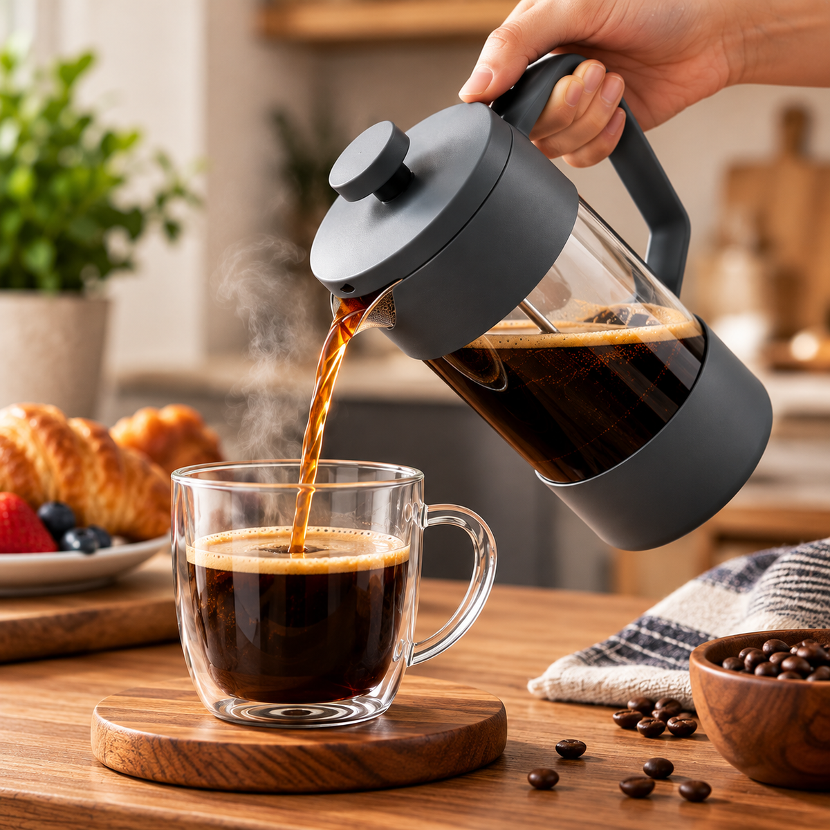 Cafetera Prensa Francesa Gris 350 ml