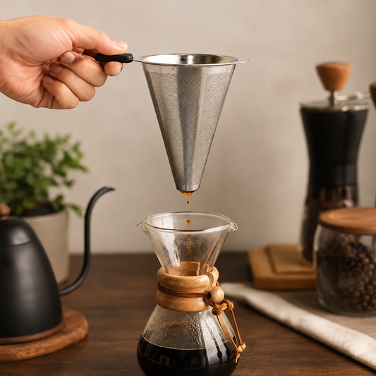 Filtro Acero Inoxidable para Chemex 3 Tazas Reutilizable