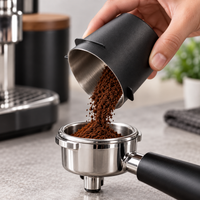 Dosificador de Cafe Espresso 58 mm en Acero Inoxidable Negro