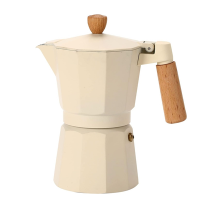 Cafetera Moka Italiana Espresso 3 Tazas Beige