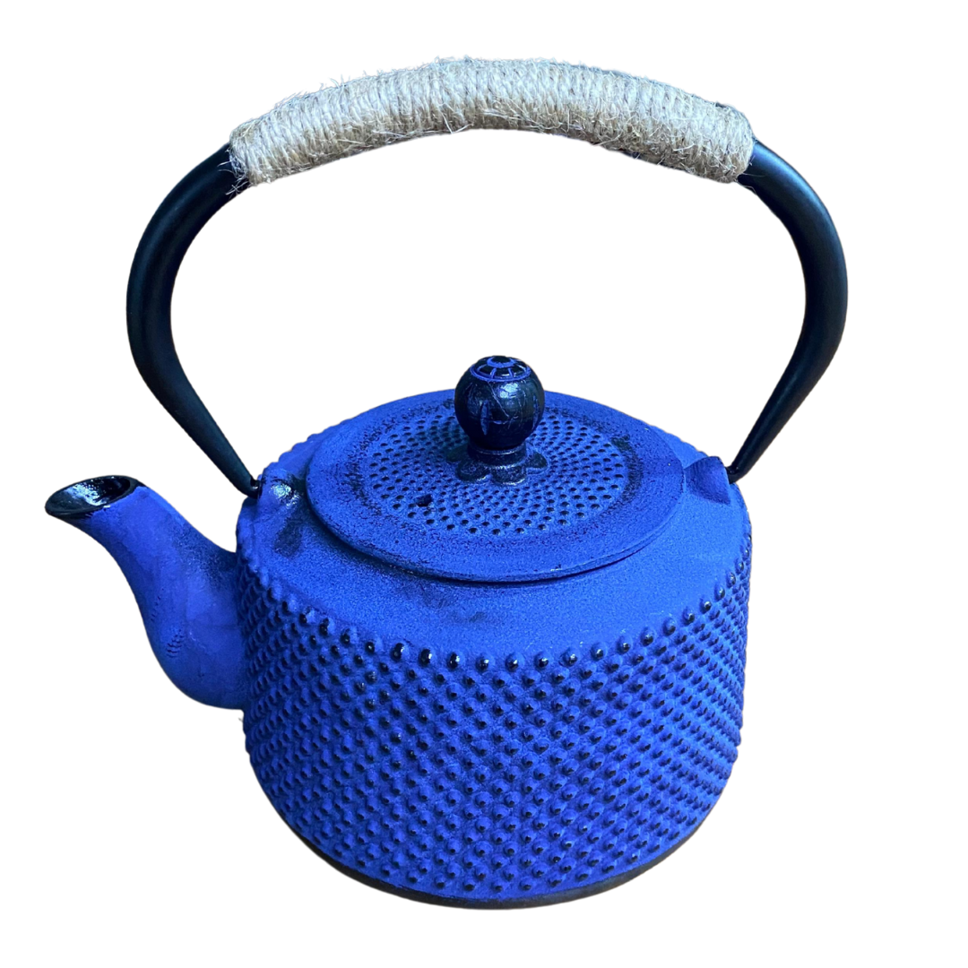 Tetera de Hierro Fundido Azul para Infuciones de Té Estilo Japonés 650ml
